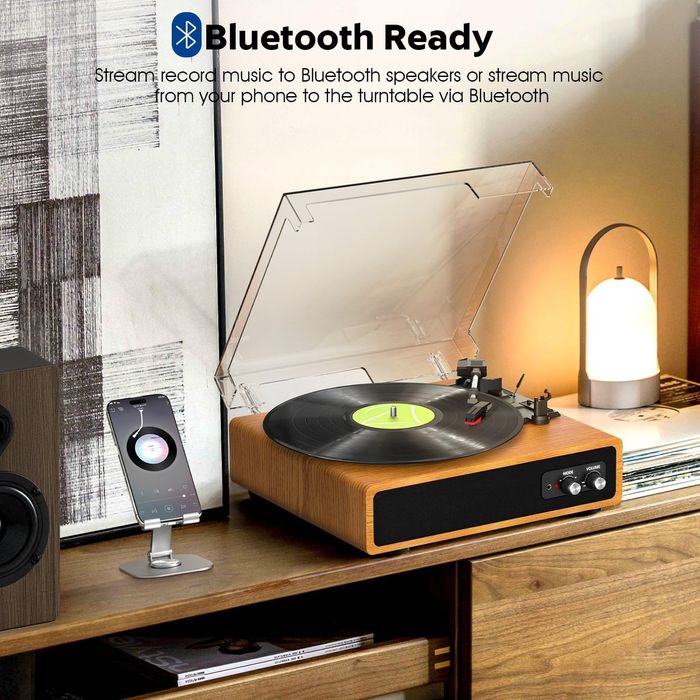 Gramofon Anesky, zabytkowy gramofon Bluetooth z 3 prędkościami A7