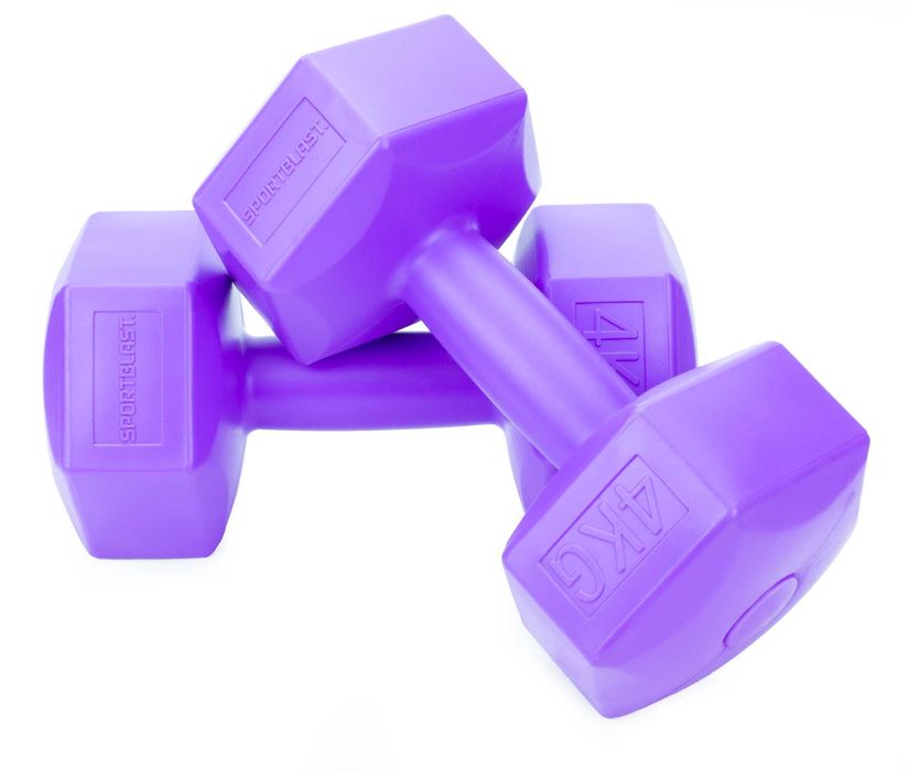 HANTLE 2x4kg hantelki CIĘŻARKI ZESTAW do ćwiczeń 8kg BDG
