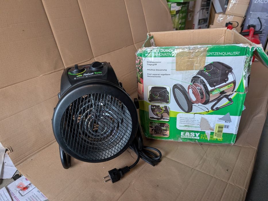 Farelka szklarniowa elektryczny grzejnik Bio Green Palma Twin