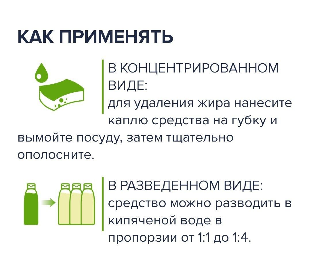 Гель для мытья посуды 2 в 1 «Сода эффект»концентрированый Faberliк