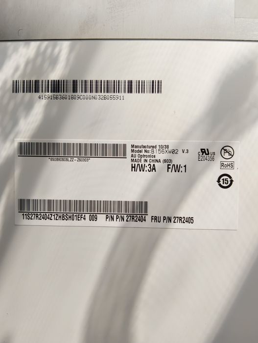 Матриця Дисплей з ноутбука Lenovo Thinkpad E520 B156XW02 V.3