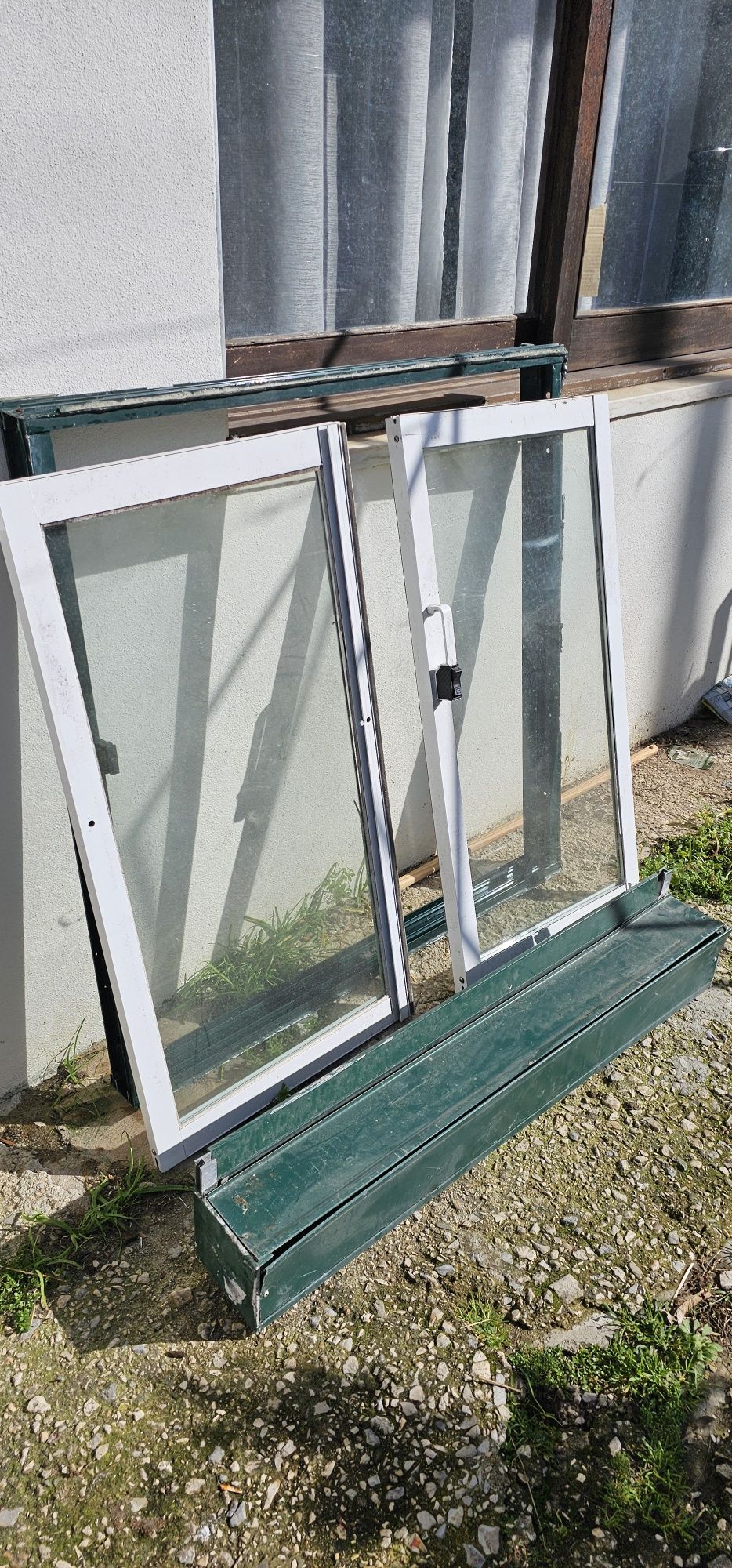 Janela aluminio vidro duplo com estore