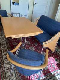 Komplet ławka, siedzisko plus krzesła, ławka ze schowkiem