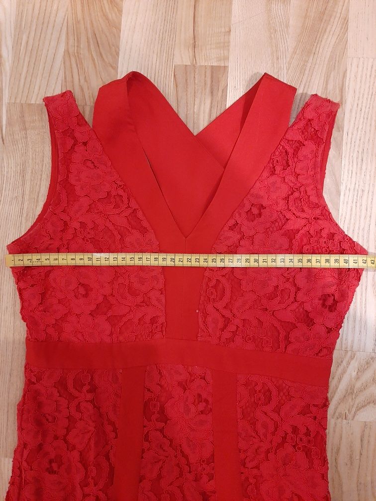 Sukienka Tiffi M czerwona długa syrenka