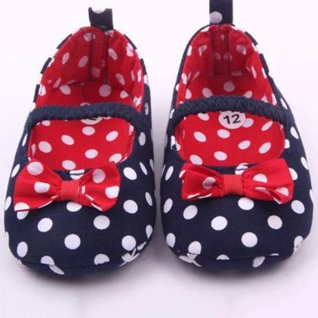 Balerinki buty granatowe niemowlęce 3-6 miesięcy