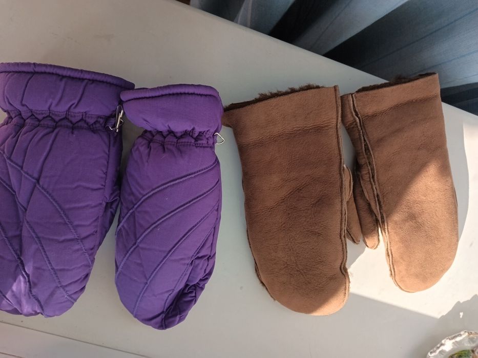 Рукавички перчатки  варешки шкіряні кожание жіночі