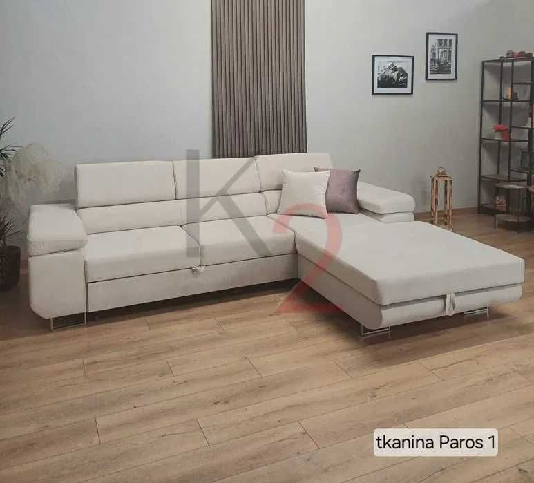 Narożnik ALEX Rogówka Kanapa Sofa Rozkładana do Salonu USB+GRATIS