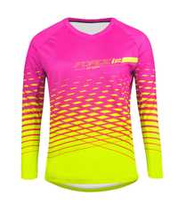 Bluza rowerowa damska FORCE mtb angle, różowo-fluo rozm. S