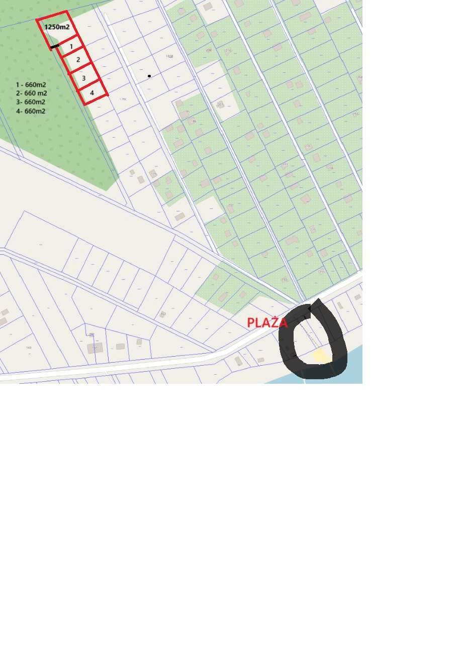 Działka rekreacyjna jezioro ROŚ plaża w KW 19/694  660m2