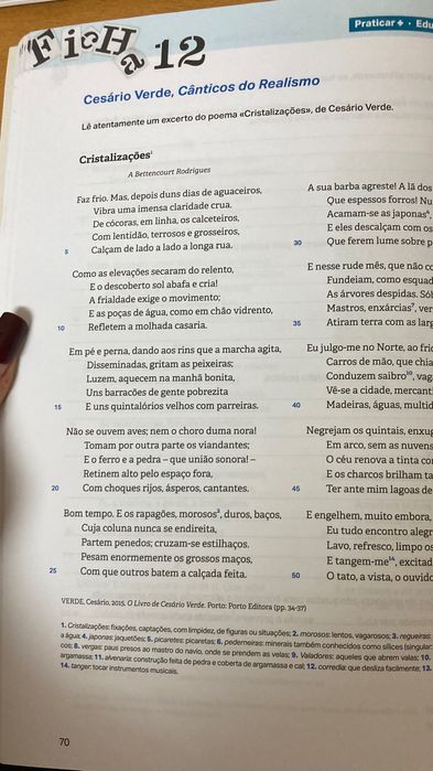 Livro de exercícios Português 11° ano