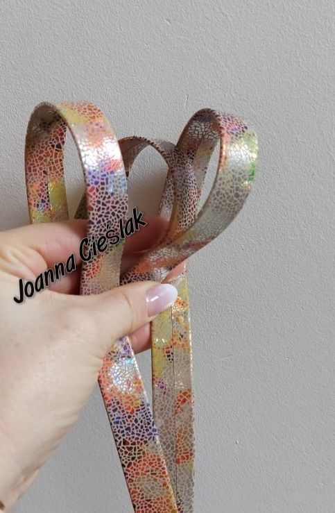 JASNA MOZAIKA HOLO Nowy eco pasek+zaczepy do torebki obag moon chase