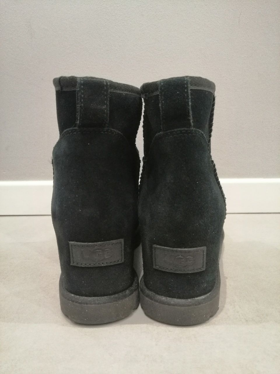 Buty, botki, UGG, emu, czarne, 41, ocieplane