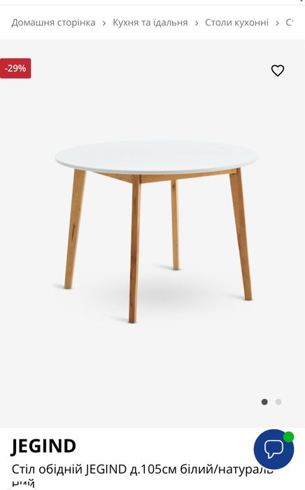 Кругли кухонний стіл