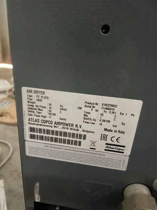 Atlas copco compressor a ar