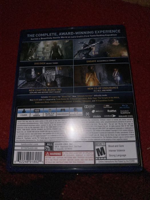 Продам диски Tomb raider на ps4
