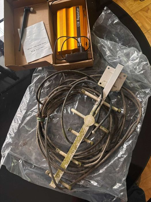 amplificador de repetidor de sinal de telefone móvel + yagi aéreo