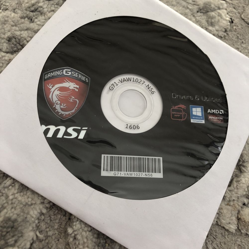 MSI amd диск з драйверами