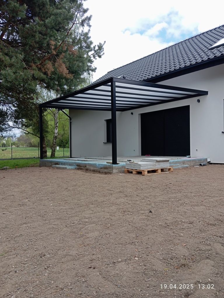 Taras, antresola, zadaszenie, pergola, wiata