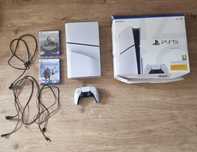 PlayStation 5 Slim D-Chassis 1TB z napędem + 2 gry (pudełko, komplet)