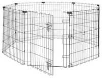 Parque metálico para cães marca Amazon com porta