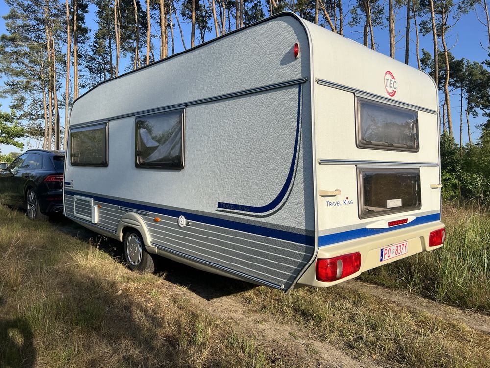 Przyczepa kempingowa TEC 6 osobowa DMC 1300 kg rok prod 2003 pietrowe