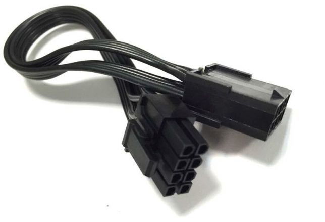 Переходник GPU PCI-E 20 см 8pin на 8 (6+2) 2 пин удлинитель кабель