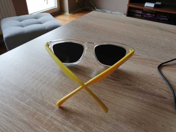 Okulary przeciwsłoneczne damskie lustrzane szkła filtr UV 400 nowe