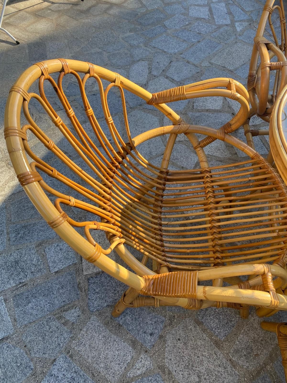 Conjunto de Móvel de Sala/Jardim em Bambu