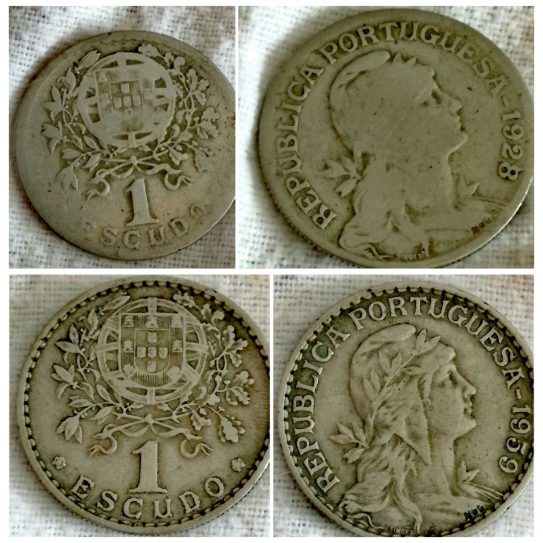 Moedas portuguesas e francesaa