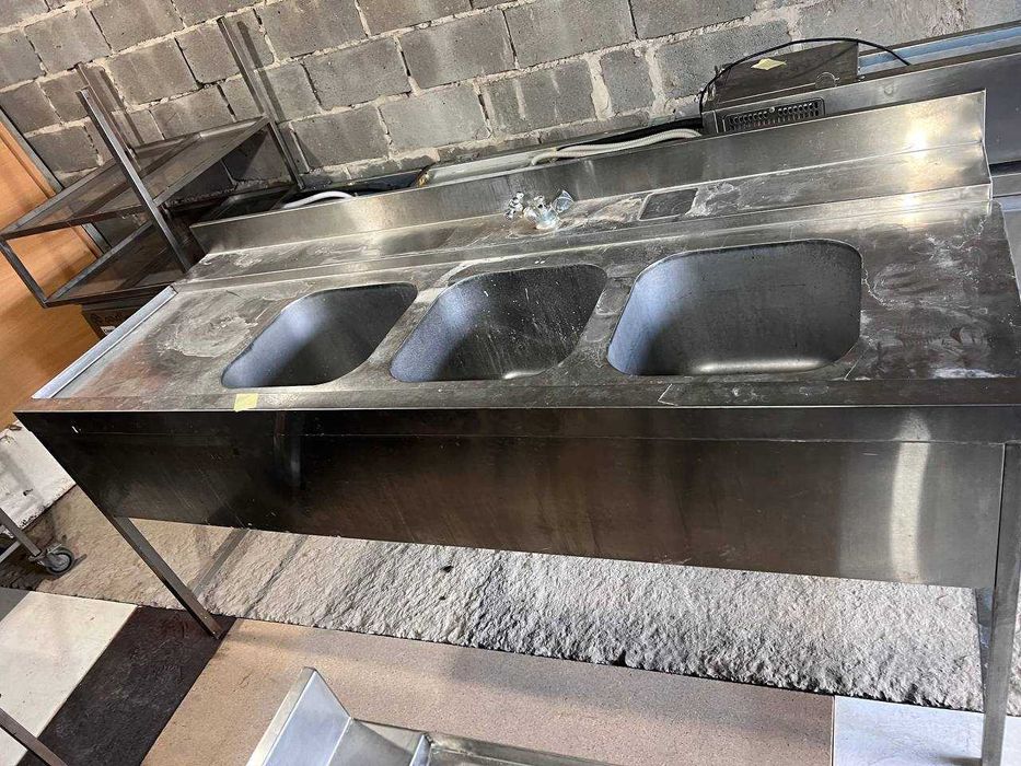 Мийка 3 секціі нержавіюча бу для кафе ресторна бара