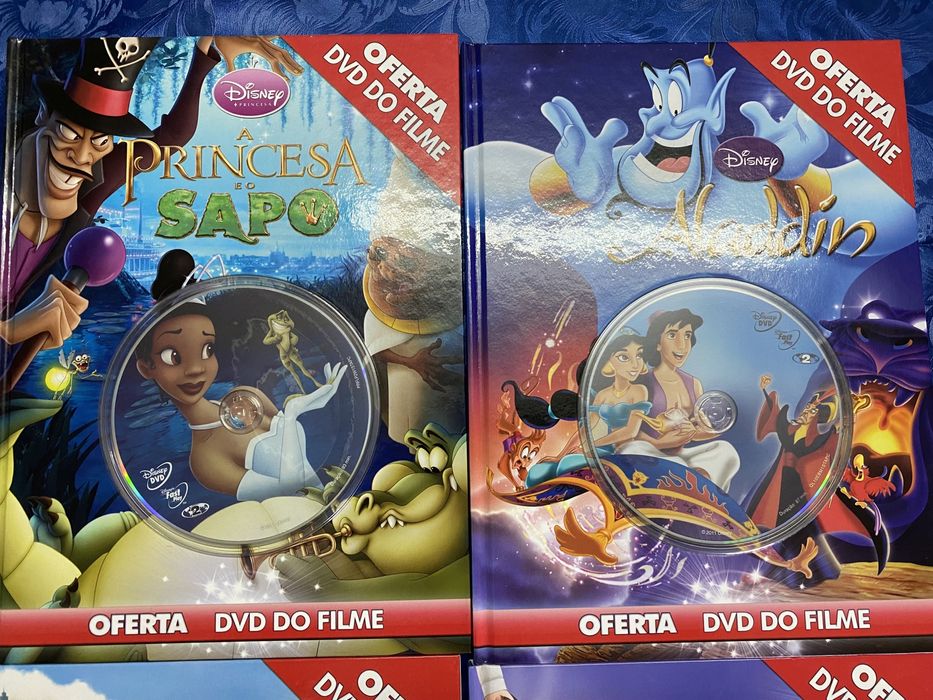 4 livros Disney com Dvd artigos novos