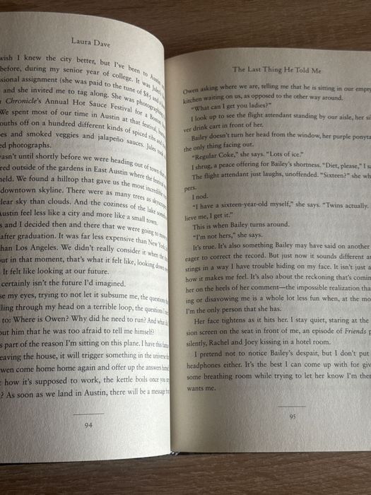 The Last Thing He Told Me Laura Dane