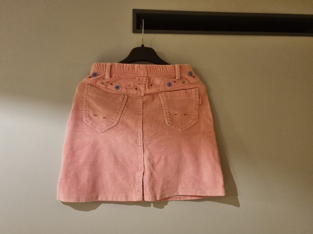 Spódniczka mini 164 sztruksowa spódniczka spódnica sztruks różowa