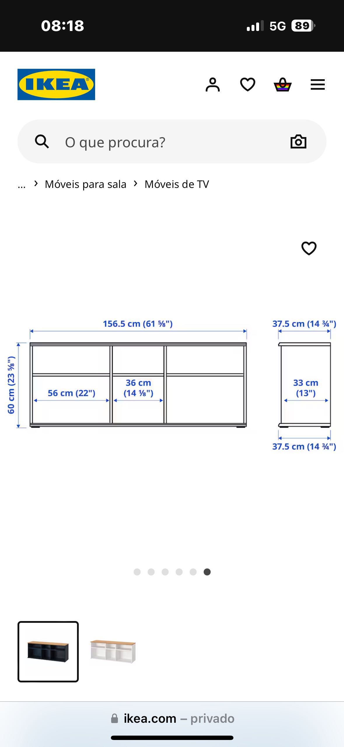 Móvel de TV SKRUVBY Ikea