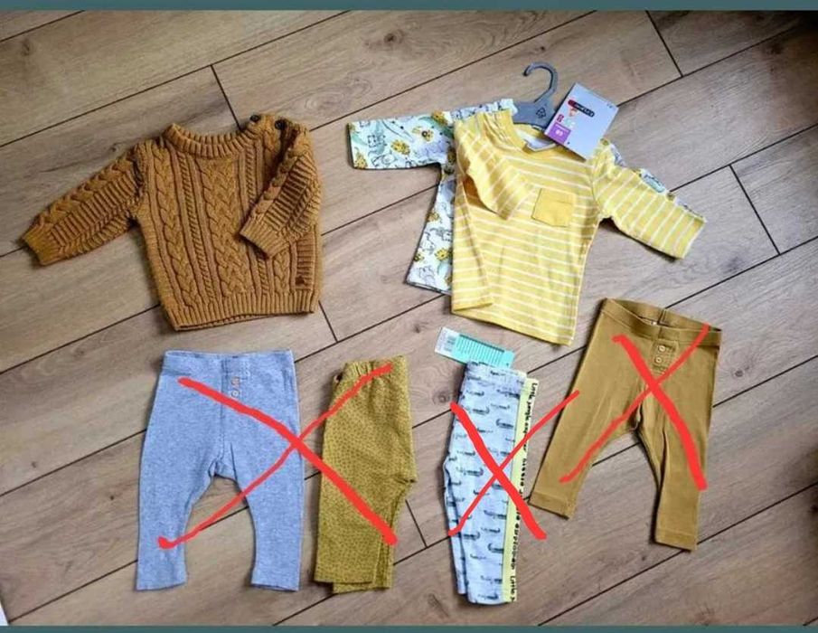 Zestaw (nowy) unisex niemowlęcy 68 3-6 paka 3szt Next