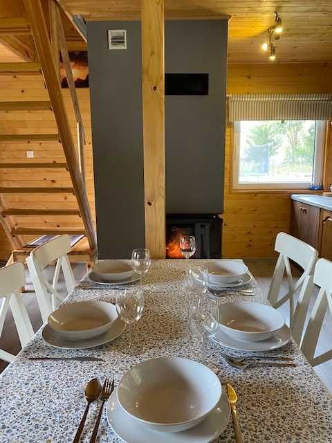 Wynajmę domki drewniane przy jeziorze w Wlkp. #sauna #balia