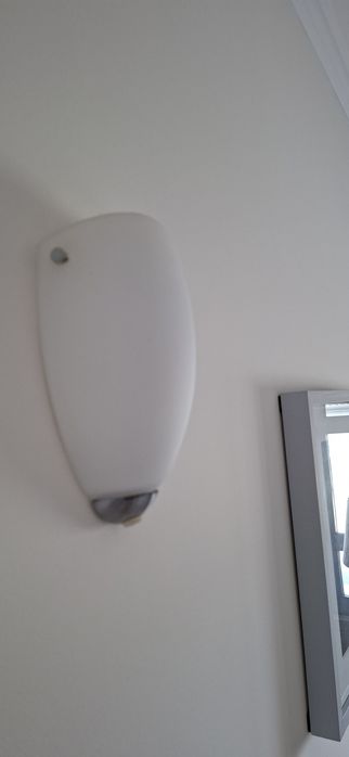 2 Apliques Vidro Branco Fosco como NOVOS