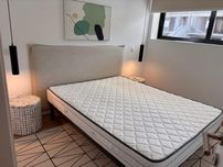 Cama 160x200 (colchão + estrado + cabeceira)