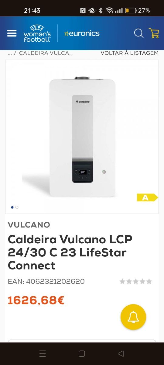 Caldeira Vulcano Lifestar connect NOVA