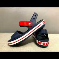 Crocs Crocband Sandal Navy/Red детские сандали оригинал с С7 по J3