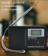 Всеволновый цифровой радиоприемник CS-106, FM 64-108/СВ/КВ 2x1,5В