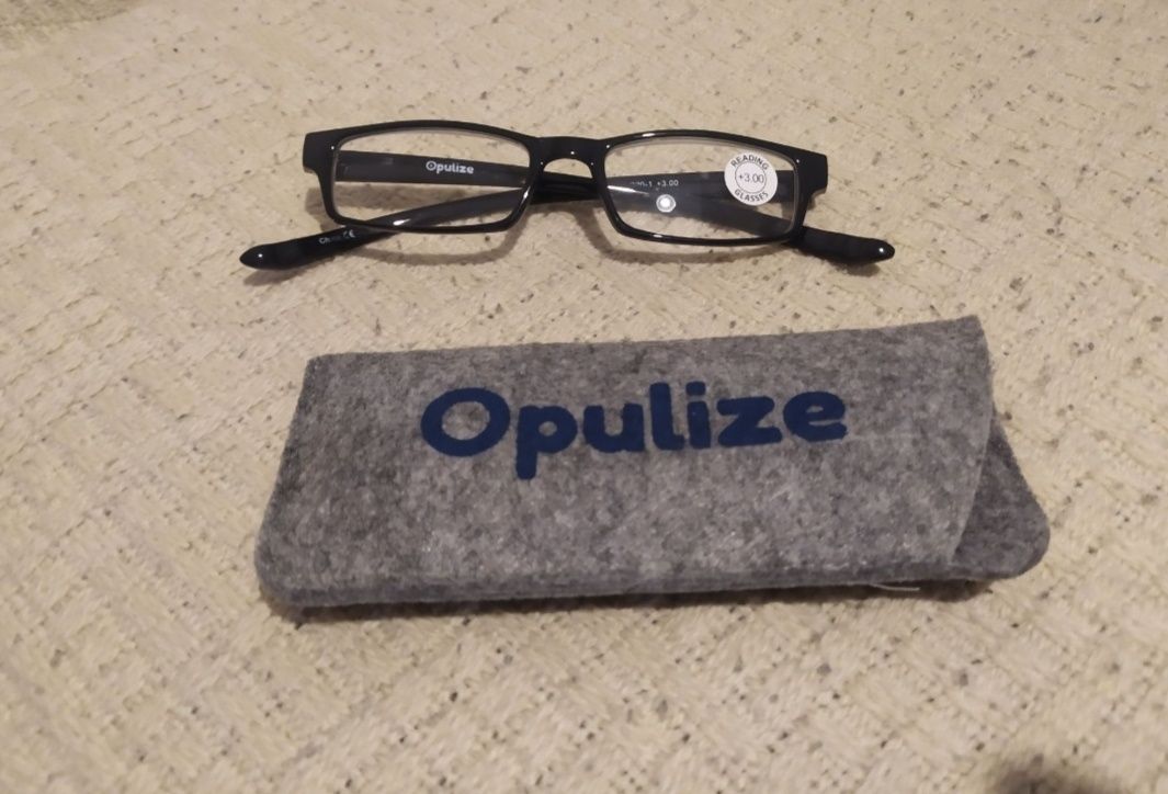 Okulary do czytania +3 dioptrie - opulize - etui gratis