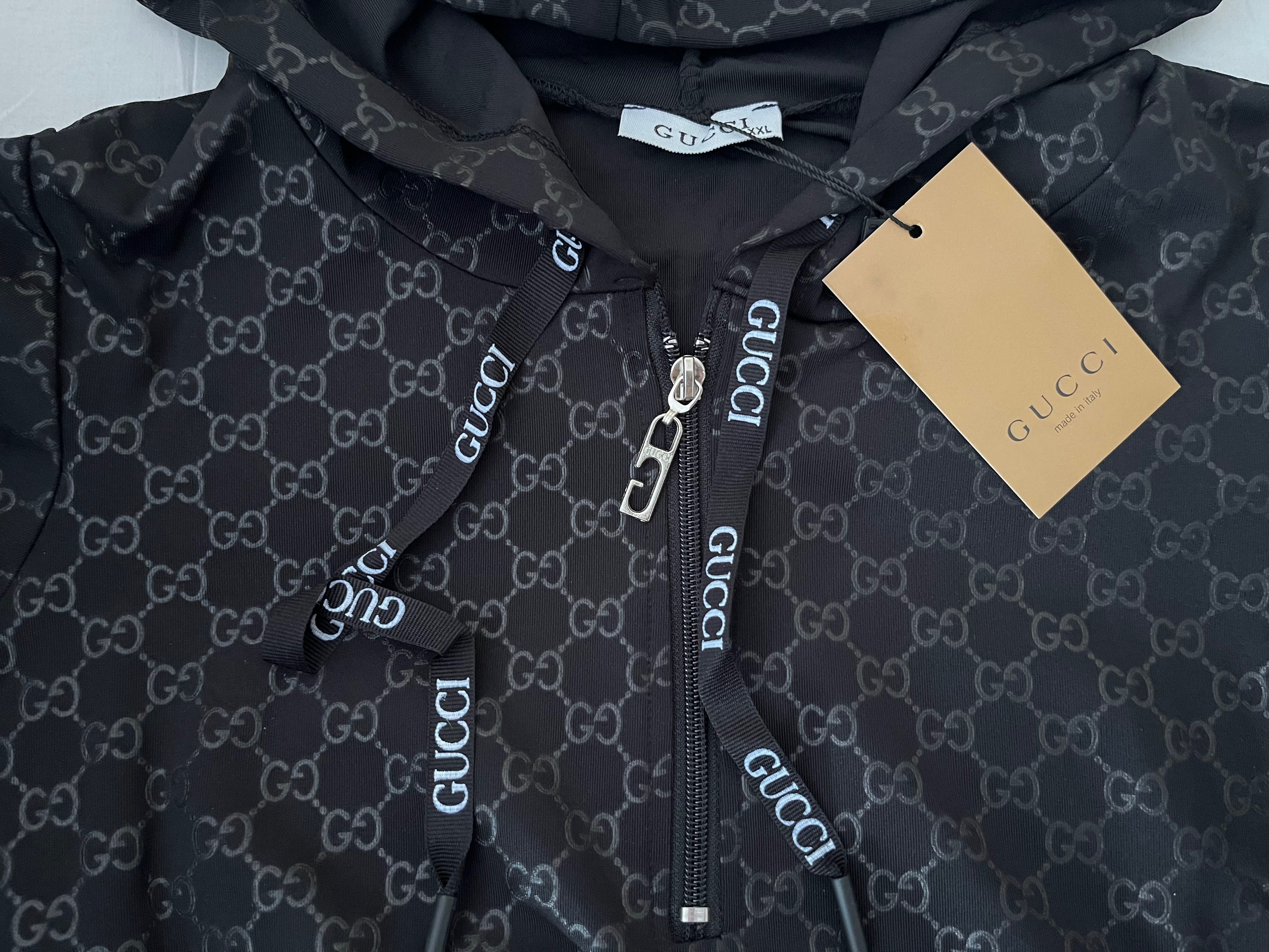 NOWY damski strój na siłownię Gucci do biegania GG legginsy bluzka XXL