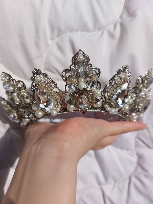 Весільна корона/діадема/сережки