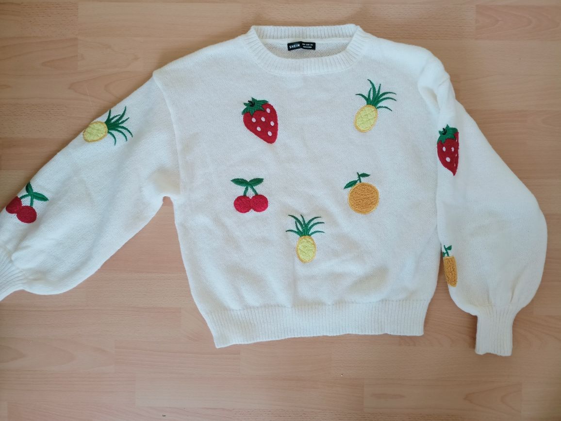 Sweter z owocami shein nowy romwe