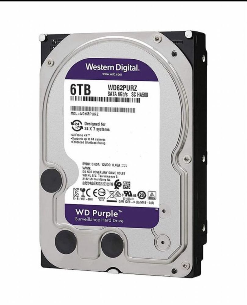 Жорсткий диск WD Western Digital Purple 6 tb. 4 tb. Seagate barracuda