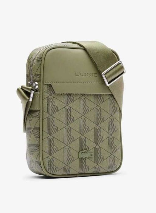 100% ОРИГИНАЛ Lacoste monogram castlerock string мужская хаки сумка