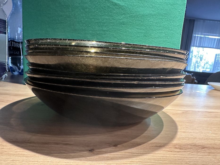 Talerz obiadowy gleboki dymny 21 cm Duralex 9 sztuk