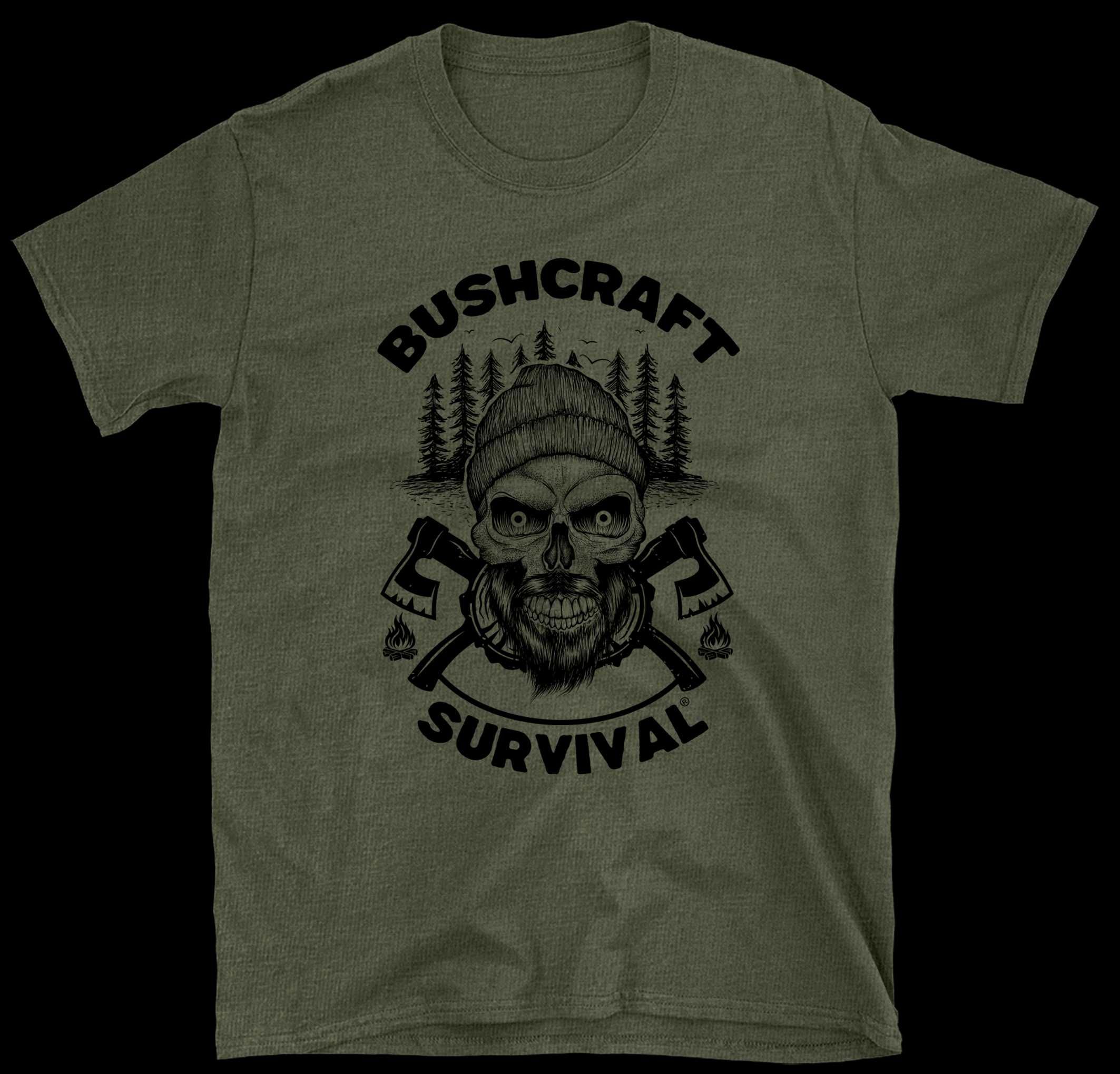 koszulka khaki survival, koszulka bushcraft, odzież survival, survival