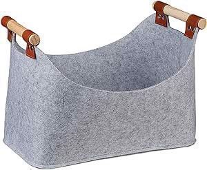 Koszyk worek filcowy na drewno opałowe składany